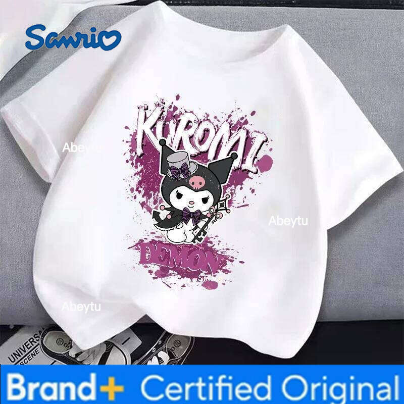 Sanrio Crayon Shinchan New Children's Cute Cartoon 3D Black White T-shirt Short-sleeved Boys and Loose Clothing H2601201