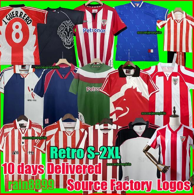 Retro Bilbao 93 94 95 97 98 athletic bilbao rerto Shirt J.MARTINEZ Soccer jersey ETXEBERRIA Sports Vintage MUNIAIN ROBERTO RIOS ZIGANDA ALKIZA NAGORE Classic men kids