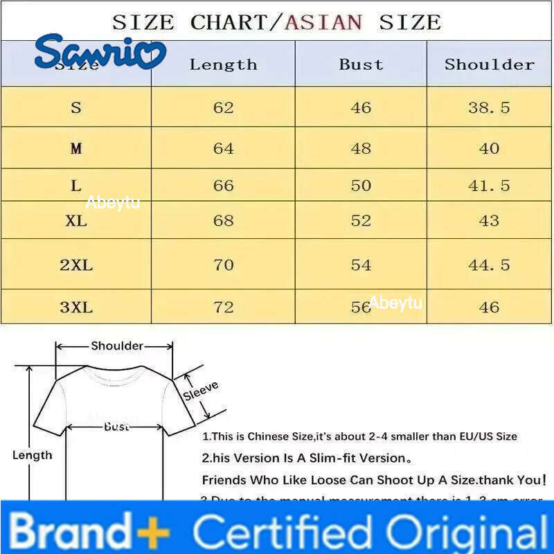 Sanrio 2025 New Women's Plus Size Hello Kitty Pattern Casual Multifunctional Loose Short Sleeved Cotton Top Y2K T-shirt H260120