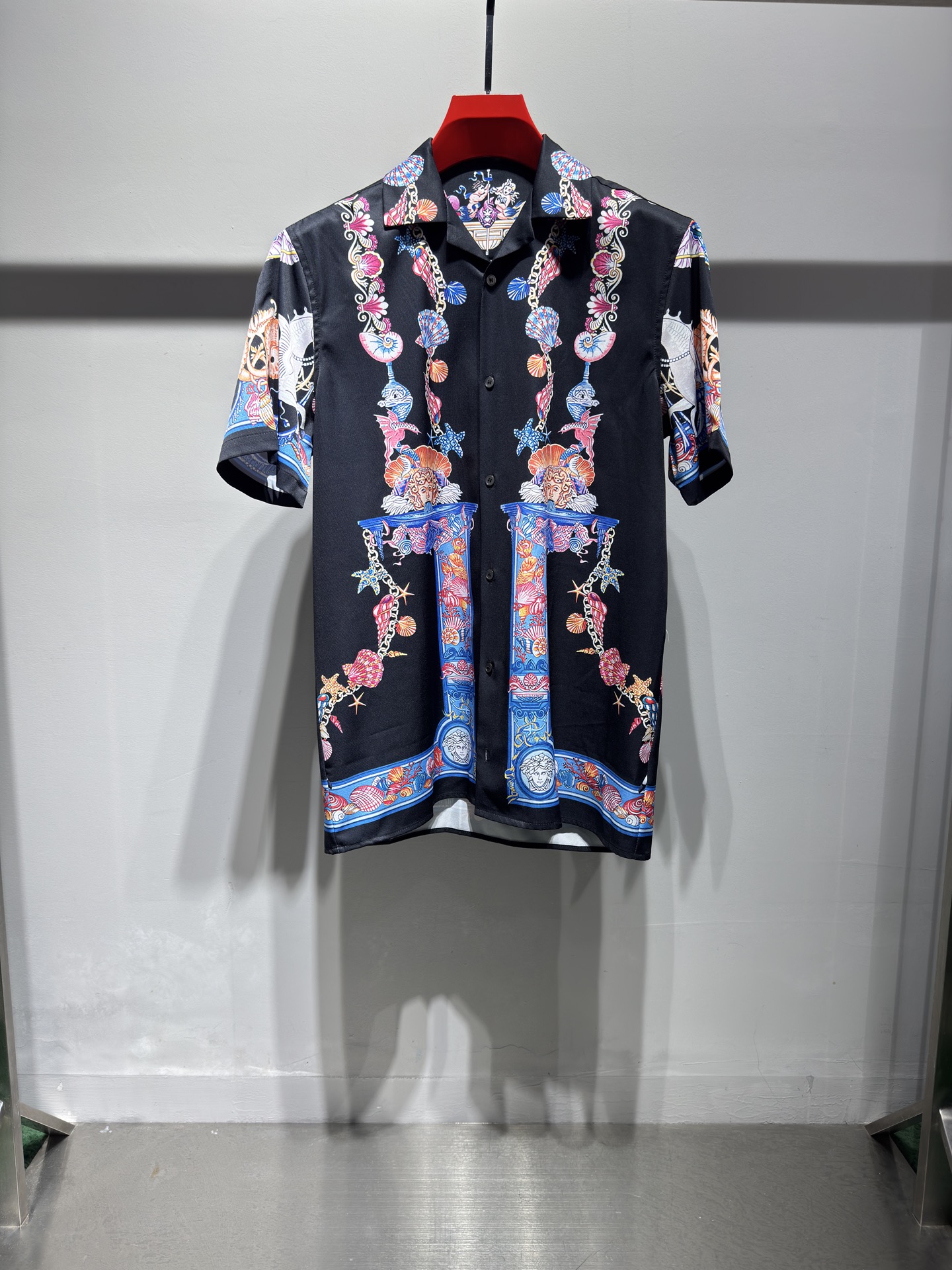 Summer Men's T-shirt - Designer Printed Lettering Single-Button Shirt - High-Quality Short-Sleeved Top - Fashionable Loose Men's Swimwear - Beach Shirt - Size S - 2XL - #11