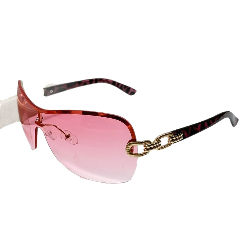Luxury Brand Designer Sunglasses European And American Hot-Selling Frameless Y2k One-Piece Sunglasses Millennium Hot Girl Fashion Sunglasses High-End 