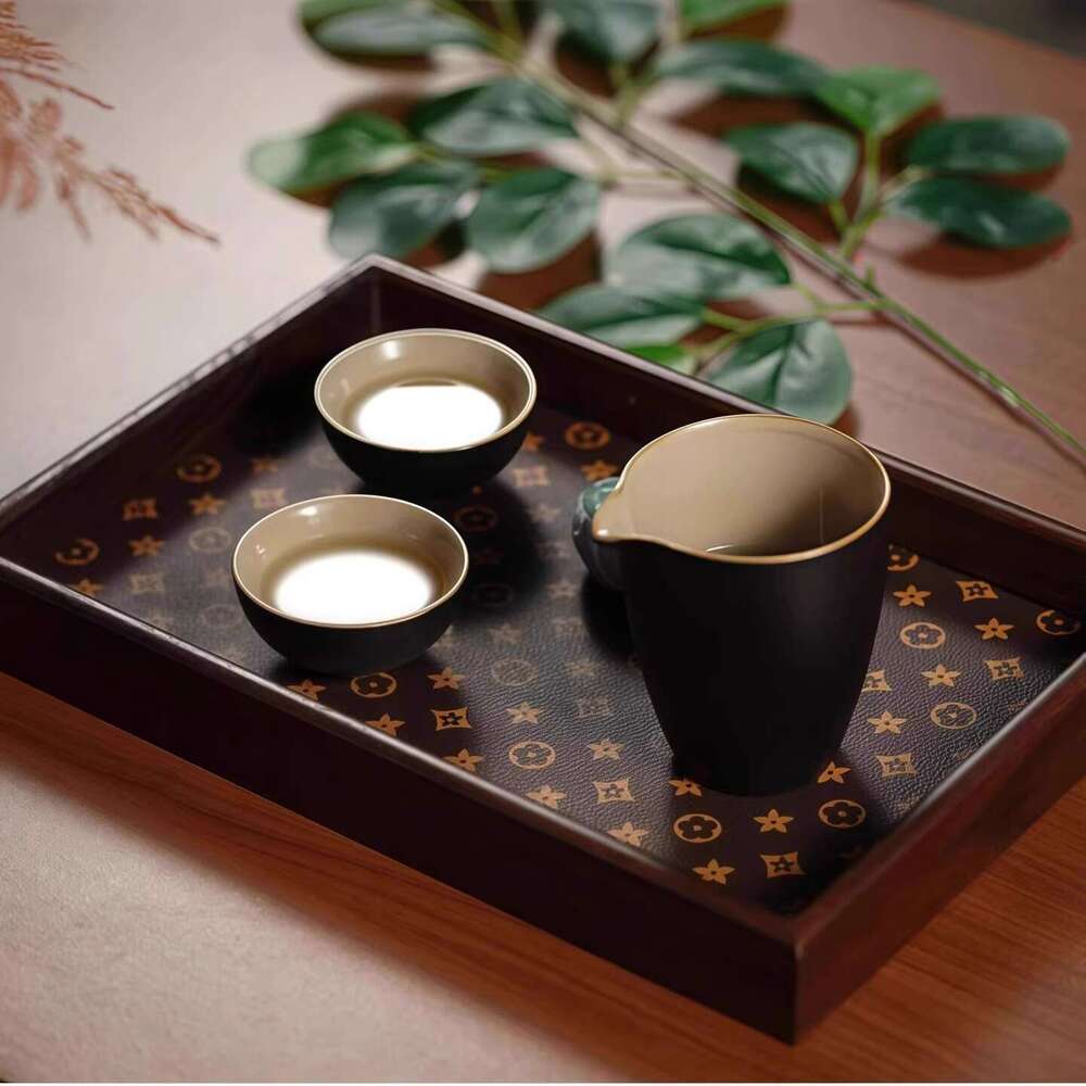 Walnut Wood Jewelry Home Tray Storage Box Rectangular Luxury Wooden Pallet for Living Room Bedroom Near Door Domestic Use Jewelry Organizer Tea Cup Di