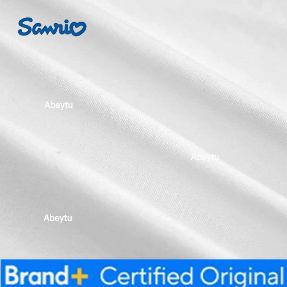 Sanrio Summer Ladies' Hello kitty Cartoon Pattern Casual short-sleeved round-neck printed T-shirt, fashionable casual top H260120