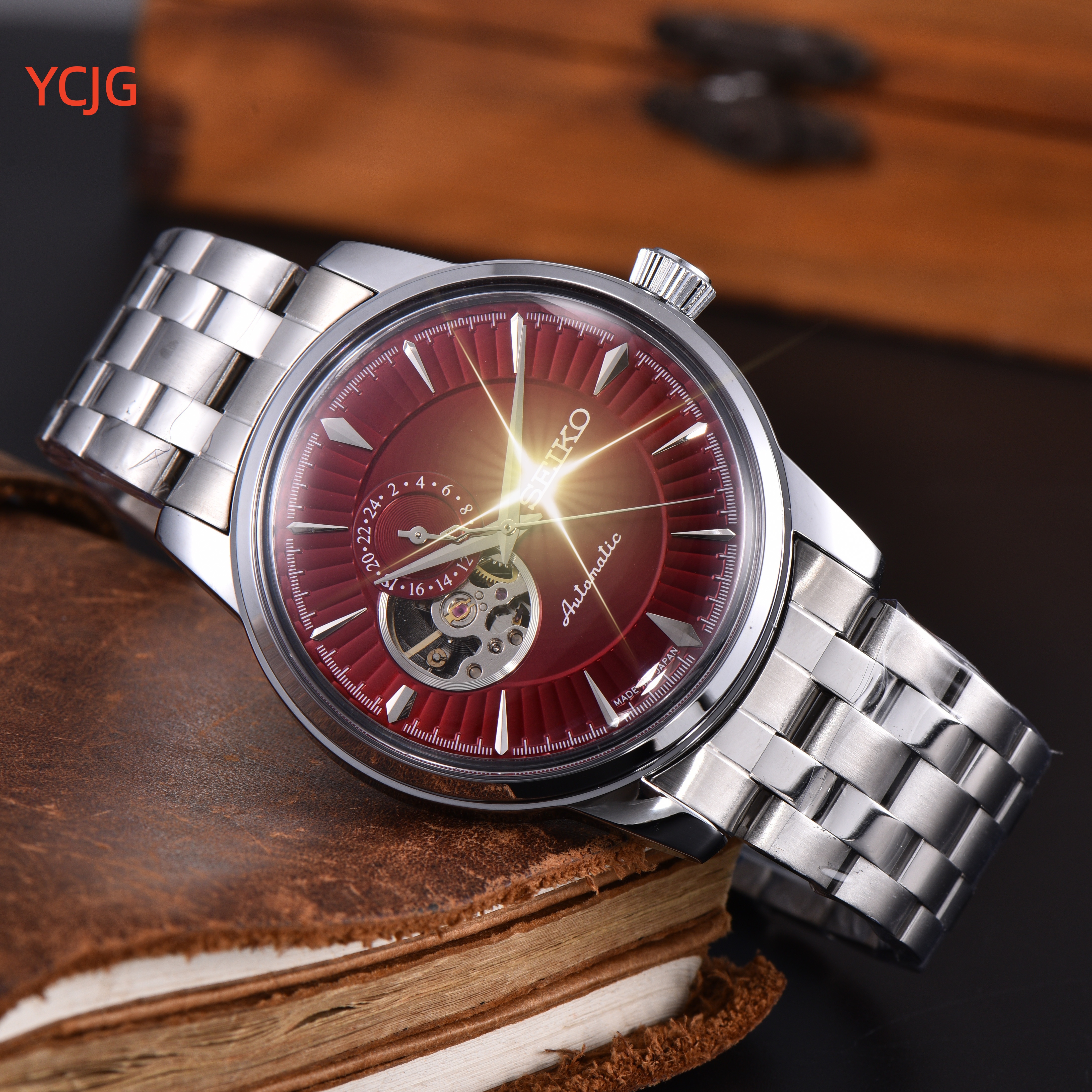 HOT TOP Design Mens women Seikity Watches automatic quartz Movement Male Clock Luxury Business Designer for Men Watch machinery luxe Wristwatches 385