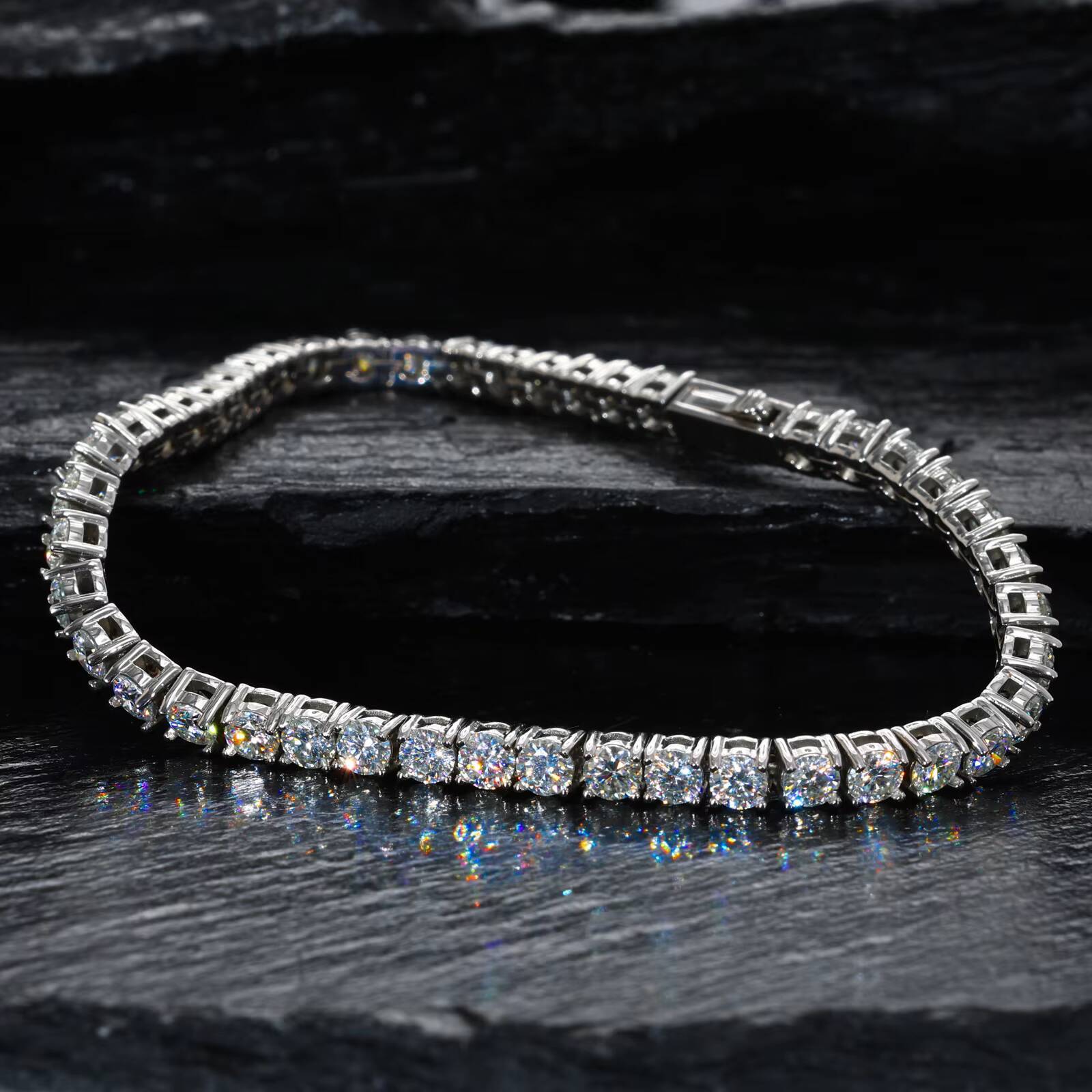 Eternal Brilliance 316L Stainless Steel VVS Moissanite Diamond Tennis Bracelet Applicable to Any Scene Wholesale Dainly Jewelry