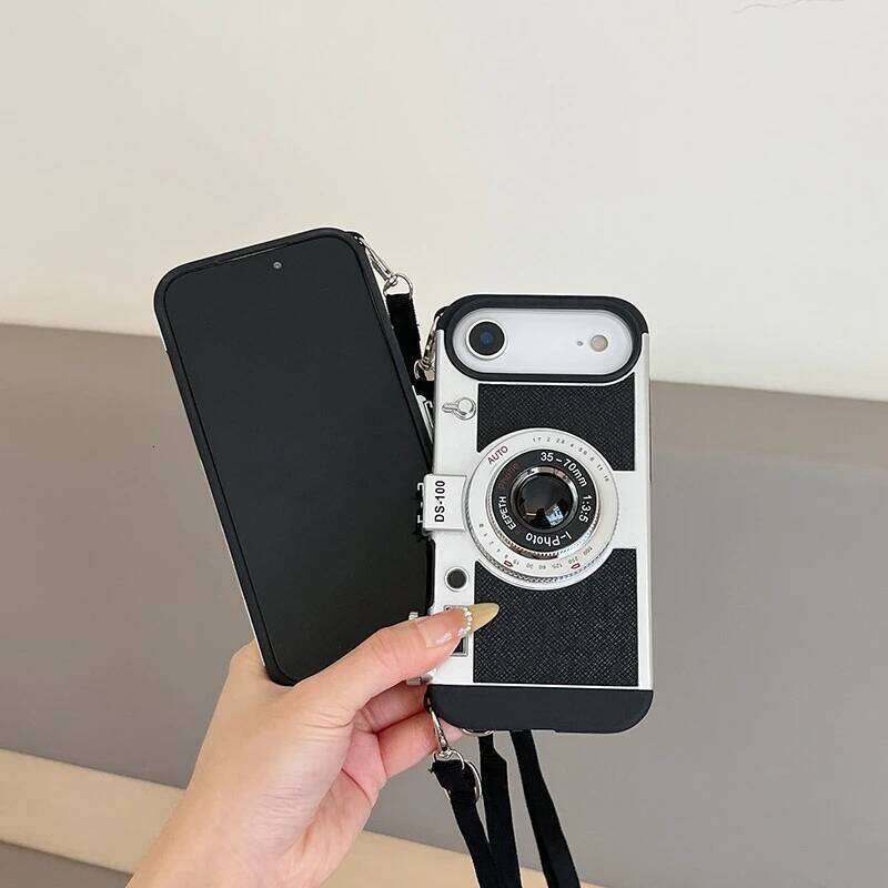 Emily in Paris Vintage Camera Design Case for IPhone Air 17 16 15 14 13 12 Pro Max Plus 17Pro 16Pro i17 Phone Cover with Lanyard Z260121