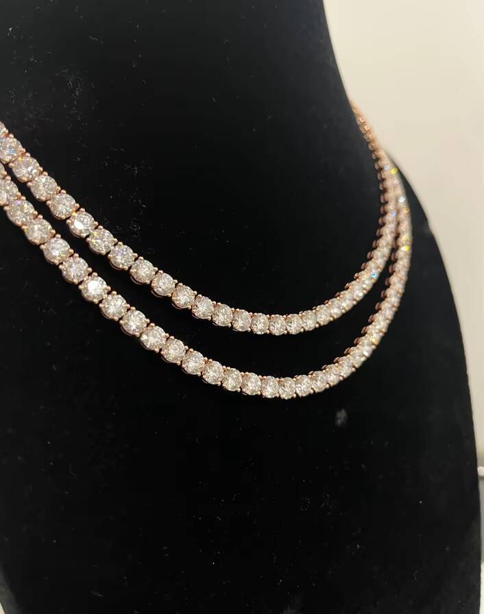 Factory Price Tennis Chain Lab Grown Diamond Jewelry 10k/14k/18k Real Gold Tennis Bracelets with Lab Diamond CVD