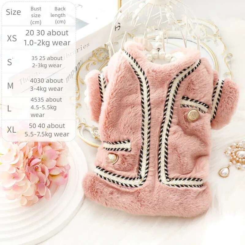Luxury Dog Clothes Autumn Winter Thick Princess Cotton Sweater Coat Cat Pomeranian Schnauzer Puppy Costume Yorkshire Pugs