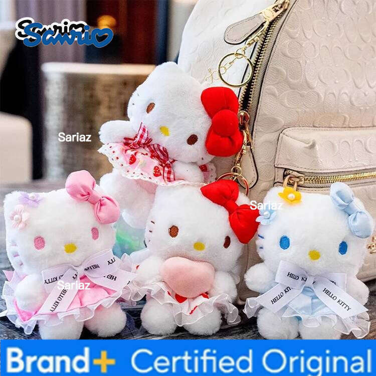 Sanrio Anime Kawaii Hello Kitty Plush Keychain Pendant Holder Key Chain Car Keyring Mobile Phone Bag Hanging Jewelry Kids Gifts H2601211