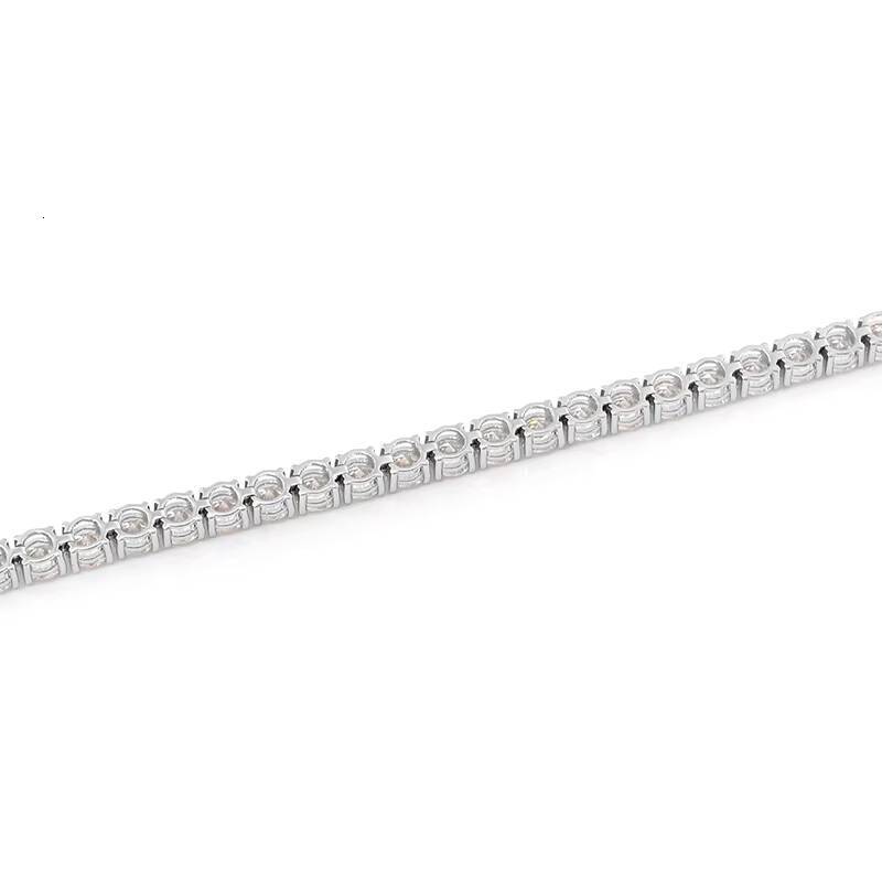 Wholesale Factory High-quality Tennis Chain 3mm 4mm 5mm 925 Sterling Silver Laboratory VVS Hip-hop Silica Necklace