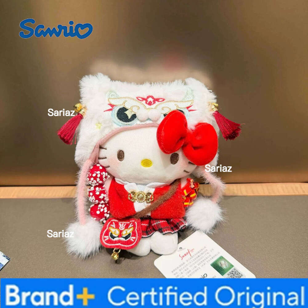 Sanrio 11cm anime Hello Kitty cosplay cross-dressing cartoon plush pendant PP cotton stuffed doll kawaii keychain holiday gift H260121