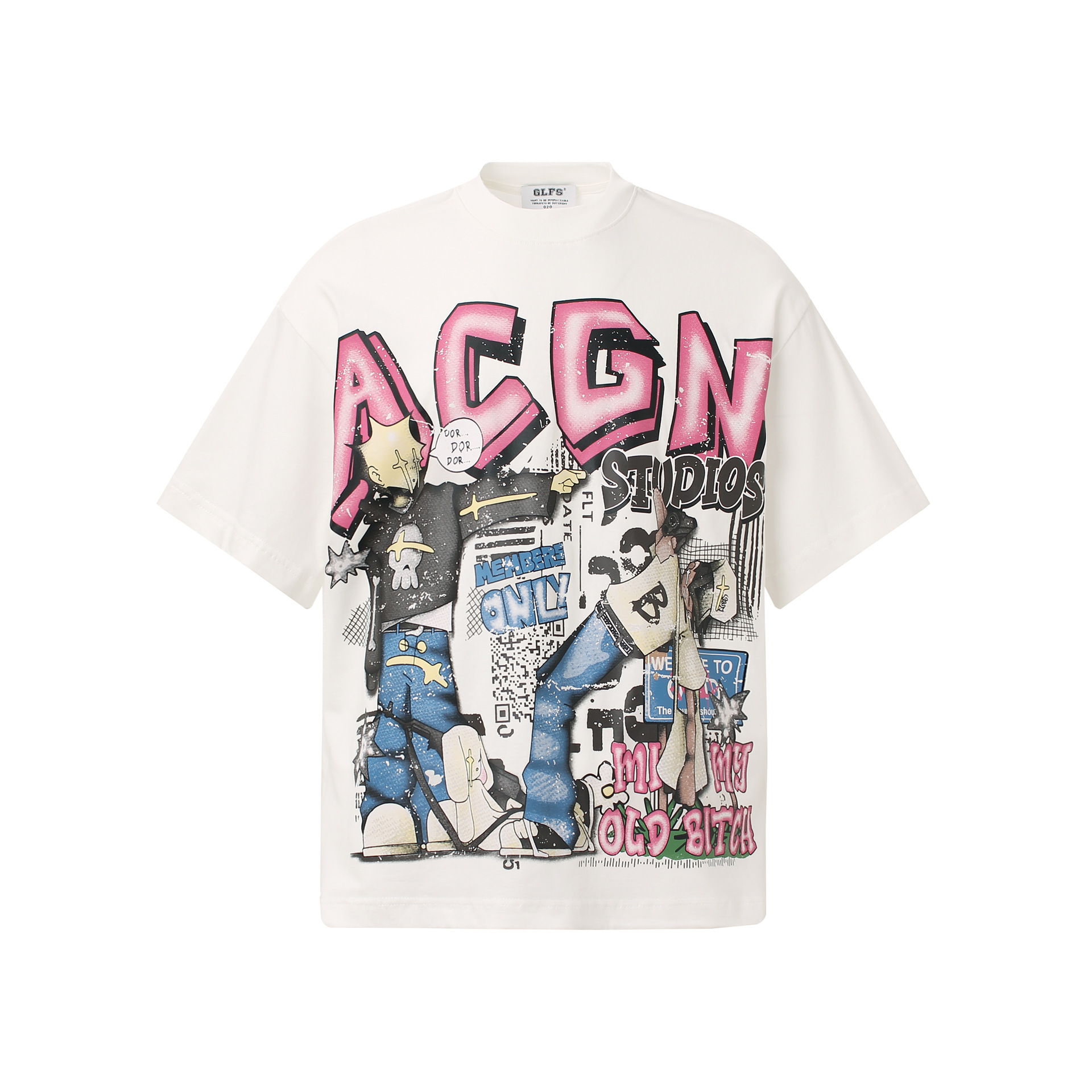 Men's T-Shirts Fashion Hip Hop Rock Vintage T Shirt High Streetwear Painted Graffiti Tees Oversized Loose Fit Y2K Style Short Sleeve Tops