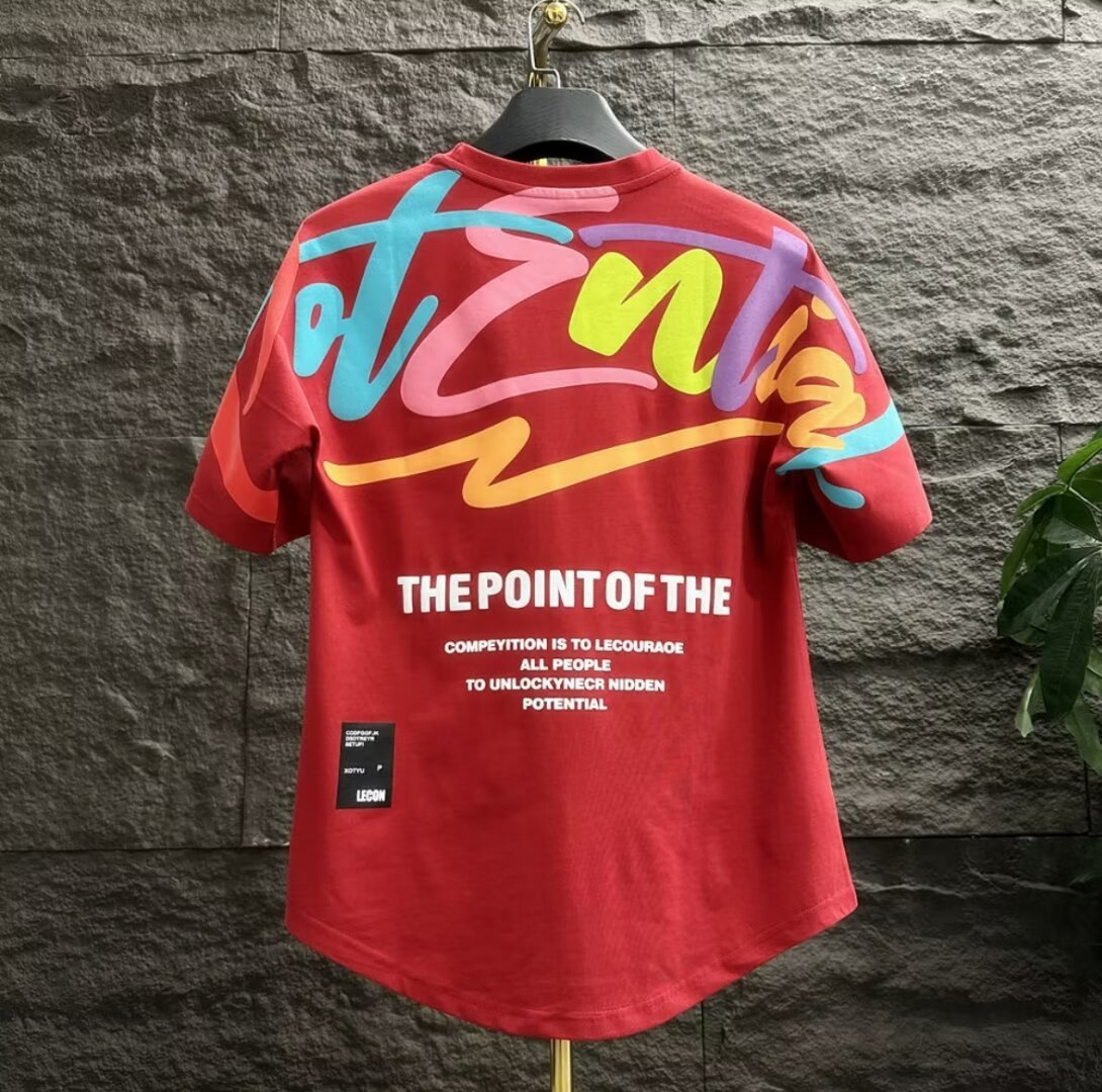 2026 New Arrival Men's Short Sleeve T-shirt - INS Trendy Brand Hip Hop Style Crew Neck Graffiti Print Summer Undershirt