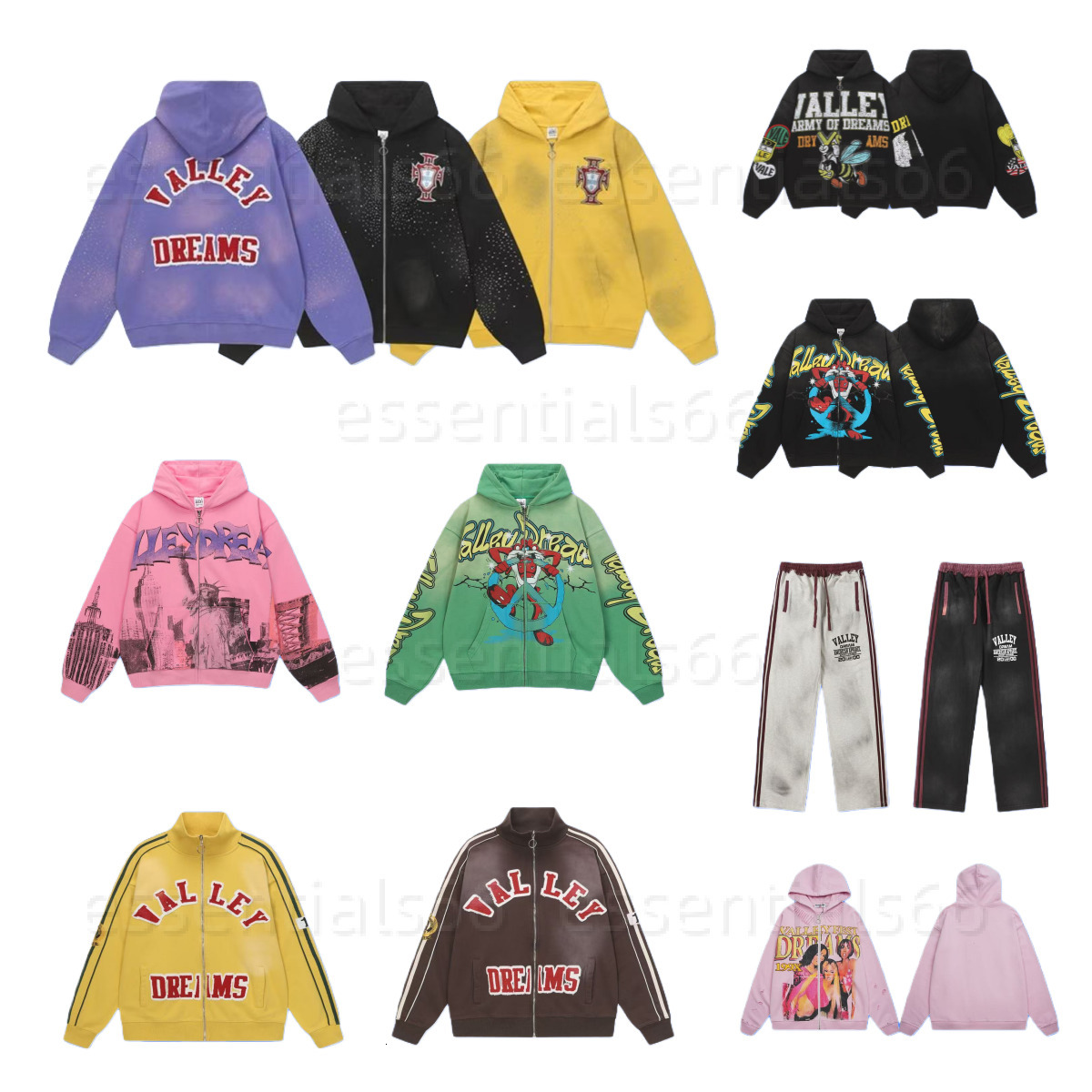 High-Quality Men's Hoodie Designer Hoodies Y2K Printed Men's Hooded Sweatshirts Hot Diamond Logo Pure Cotton Pink Zip Jackets