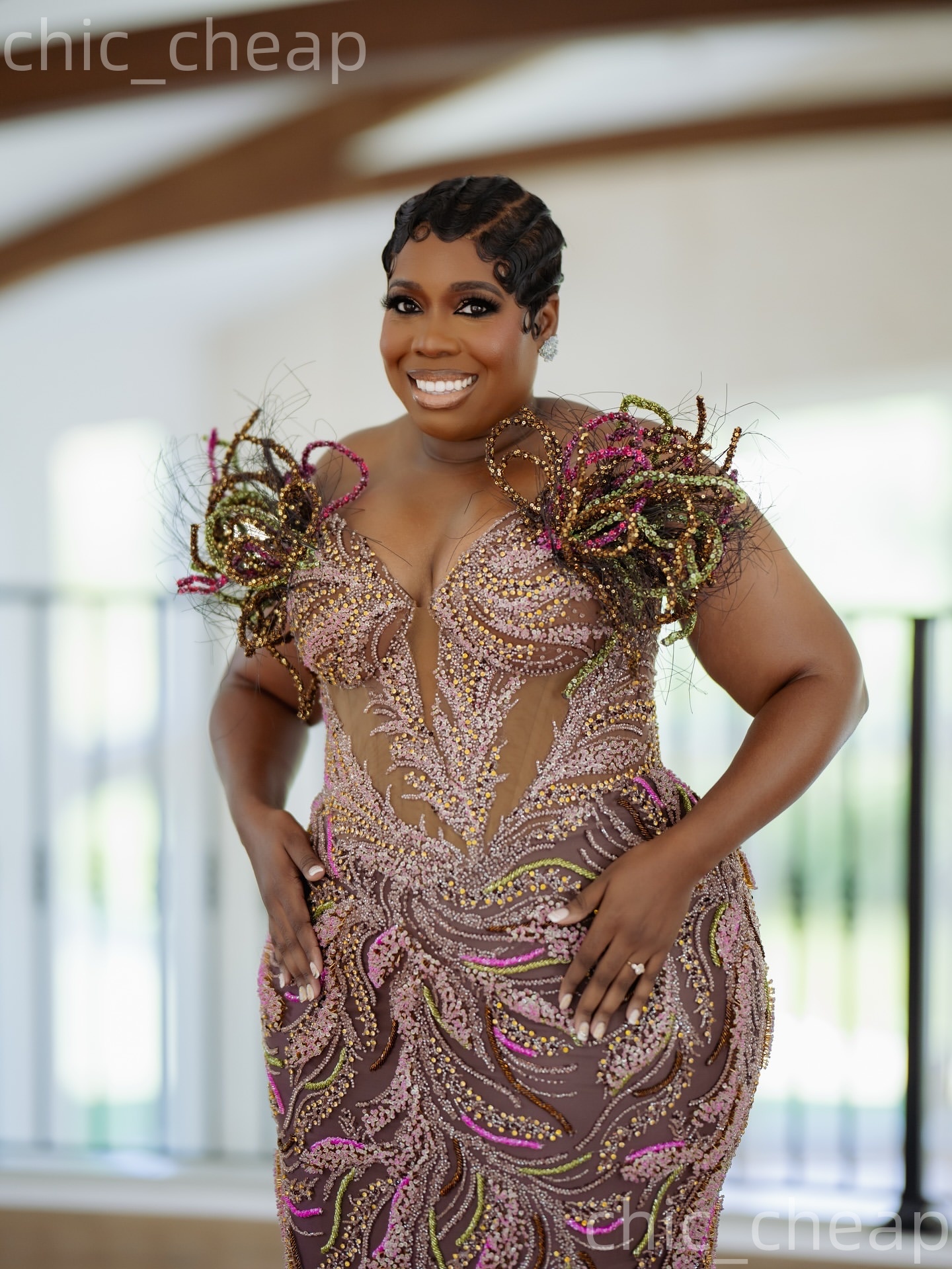 Mermaid Plus Size Prom Dresses 2026 Illusion Beaded Appliques Sequined Evening Formal Party Second Birthday Engagement Gowns Dress For Special Occasio