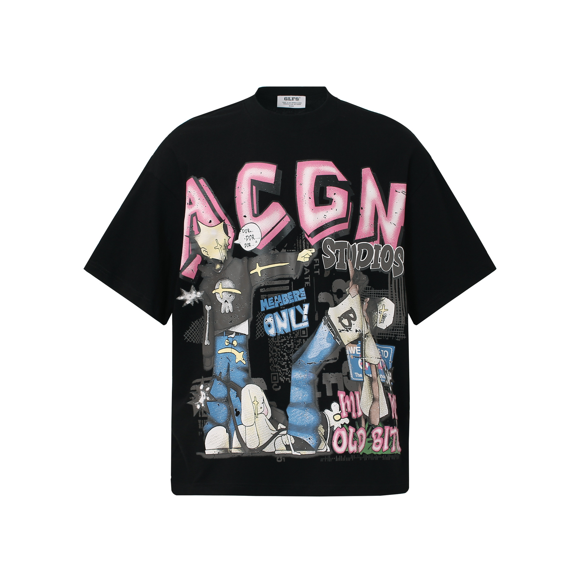 Men's T-Shirts Fashion Hip Hop Rock Vintage T Shirt High Streetwear Painted Graffiti Tees Oversized Loose Fit Y2K Style Short Sleeve Tops