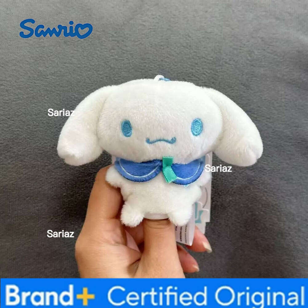 Sanrio kawaii Dog Plush Toys Keychain Holding Bear Cinnamoroll Stuffe Fluffy Doll Black Brown Mocha Cinnamon Key ring H260121