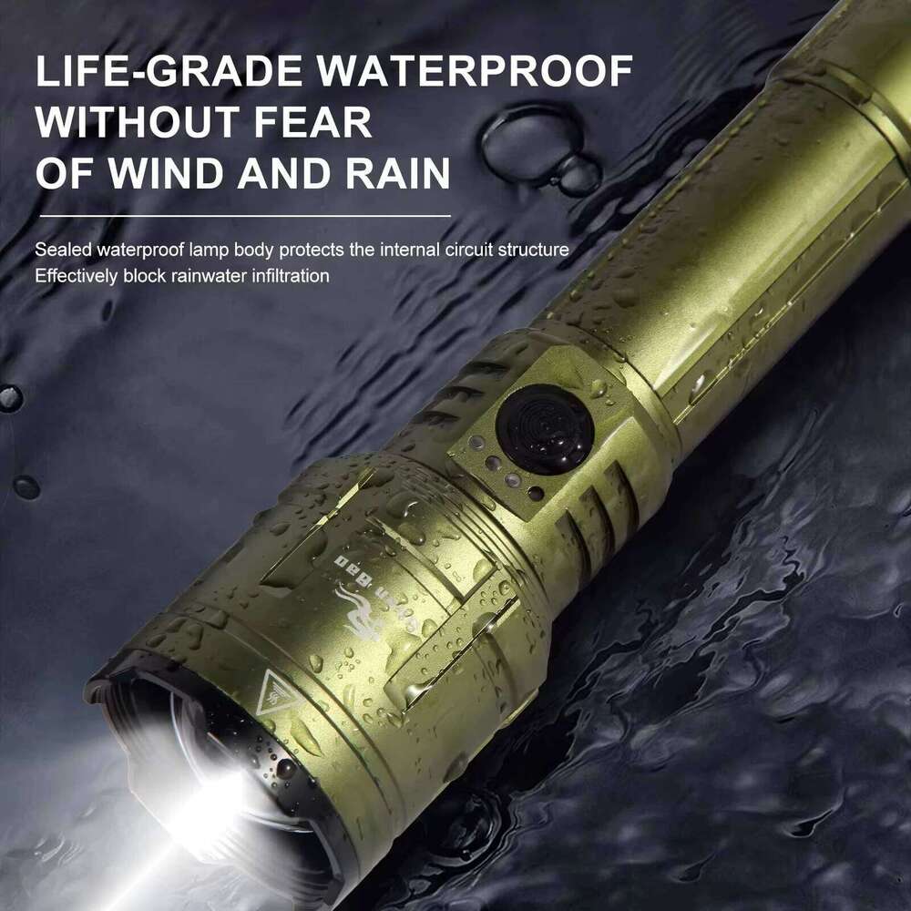 Ultra Powerful Concentrating Ignition Flashlight Waterproof Military Tactical Lamp Outdoor Camping Adventure Torch Z260121