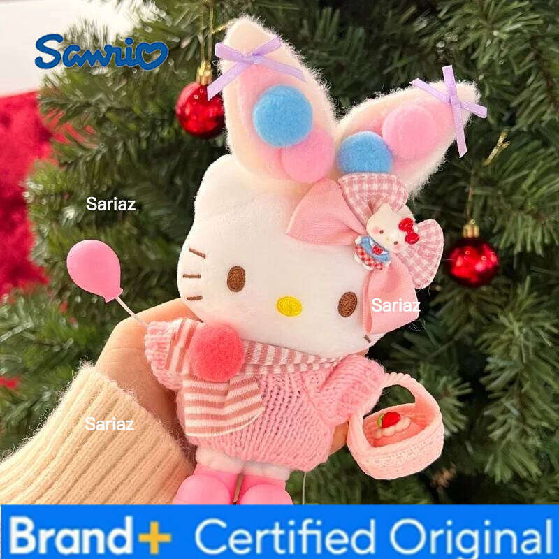 Sanrio Anime Hello Kitty Cartoon Dress Up Plush Pendant PP Cotton Stuffed Doll Kawaii Keychain Cute Accessories Holiday Gift H260121