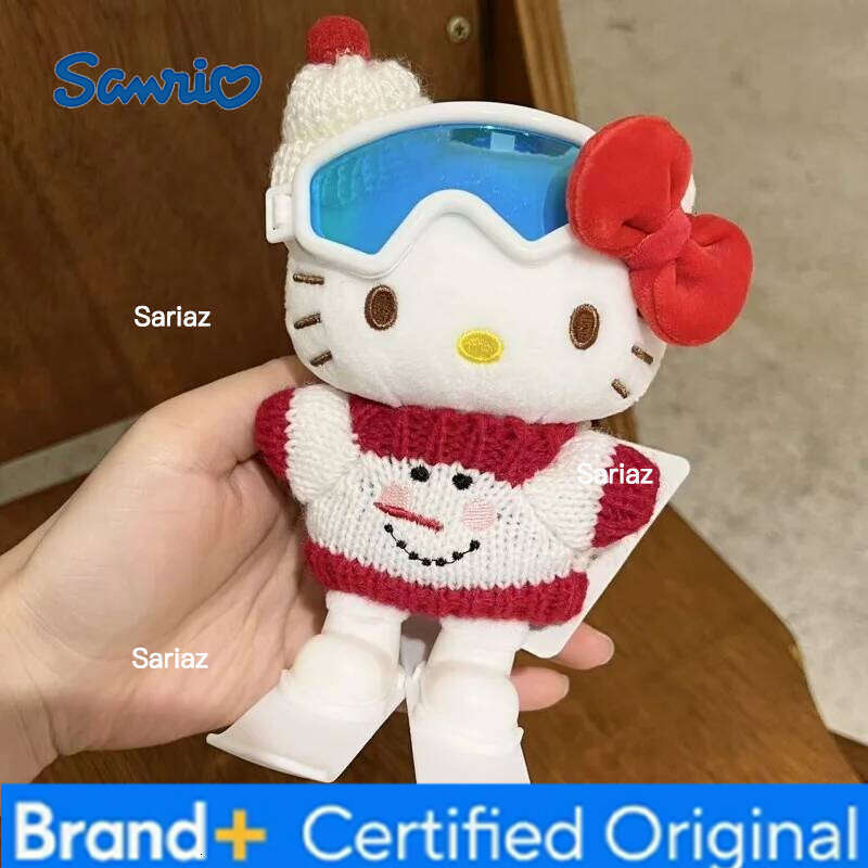 Sanrio New Miniso Hello Kitty Keychain Kawaii Christmas Plush Doll Ins Korean Cartoon Anime Friends Birthday Gift H260121