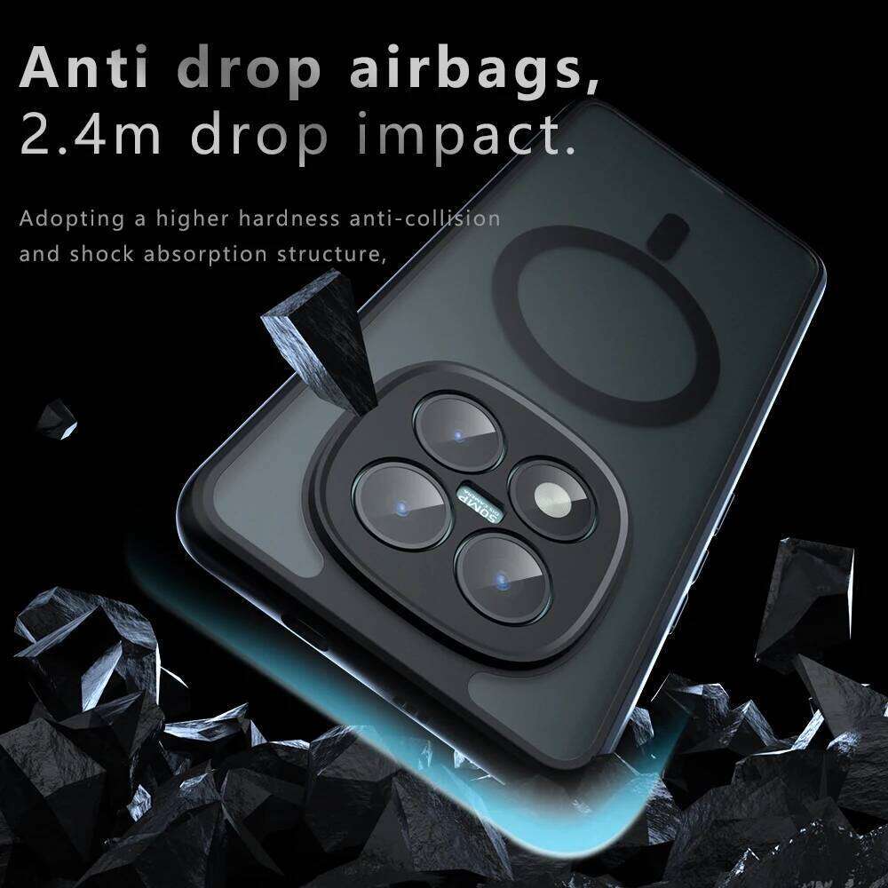 Case For Xiaomi Redmi Note 15 Pro Plus Magnetic Wireless Charging TPU Frame Plastic Translucent Matte Shockproof Phone Cover Z260121