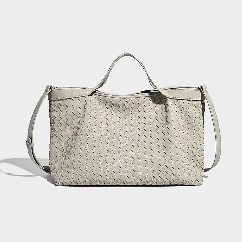 BVZOSOT VOLUME Large-capacity handbag tote bag 2026 autumn and winter style mother-and-daughter hand-woven bag retro fashion single-shoulder crossbody