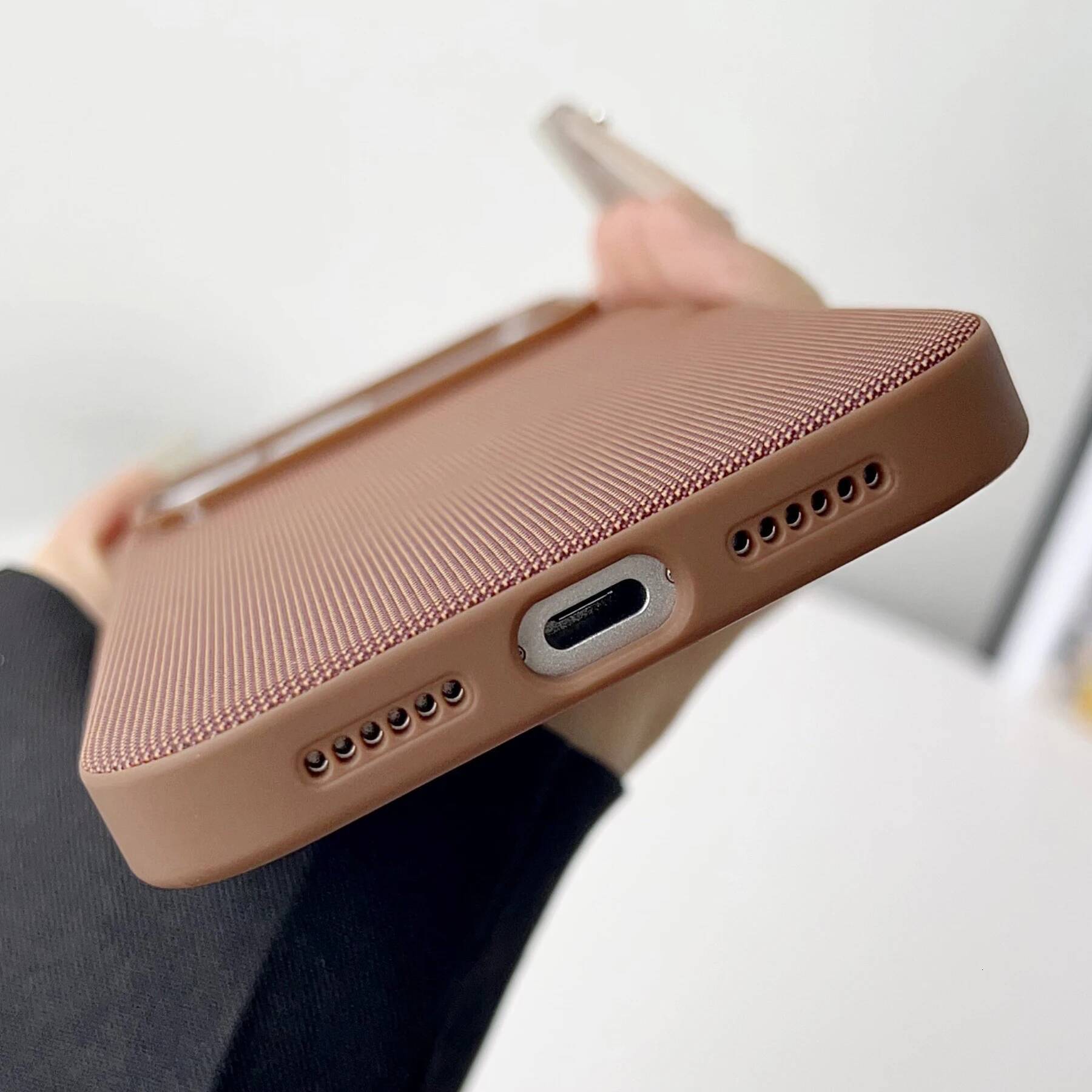 High Quality Original Technology Woven Case IPhone 16 15 14 13 Pro Max 17 Air Official For Magsafe Magnetic Protect Cover