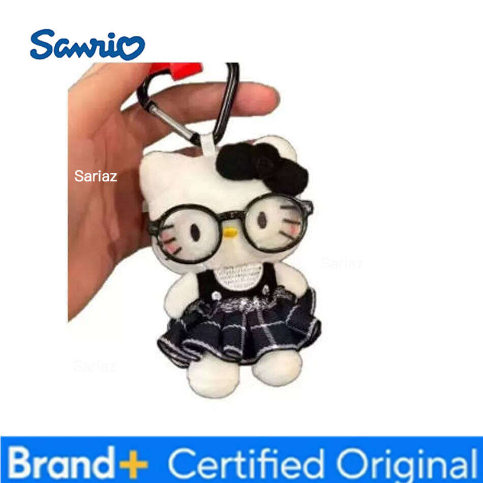 Sanrio ** Hello Kitty Peripheral Doll Keychain Cute Fashion Sunglasses Kt Cat Keyring Backpack Plush Toy key chain Birthday Gifts H2601211