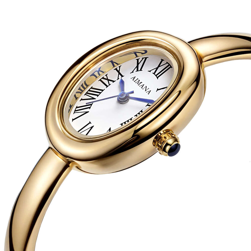 AIMANA Cross-Border Bracelet Bathtub Small Dial Niche Light Luxury High-End Roman Numerals Oval Watch Wholesale