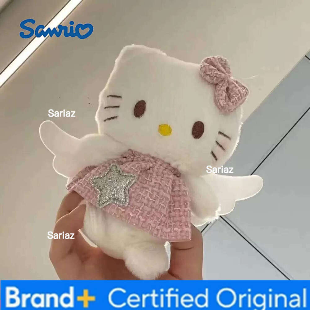 Sanrio Hello Kitty 15Cm Keychain Plush Angel Ins Doll Kawaii Pendant Anime Cartoon Plushie Toy Christmas Gifts For Children H260121
