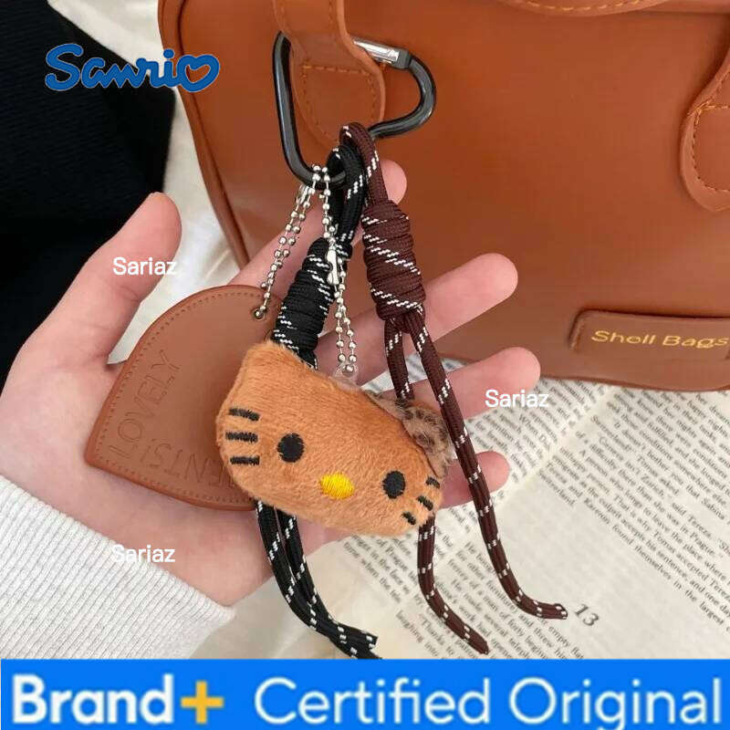Sanrio Kawaii Hello Kitty Cute Plush Toy Backpack Pendant Cartoon Keychain Girl Anime Festival Birthday Gift H260121