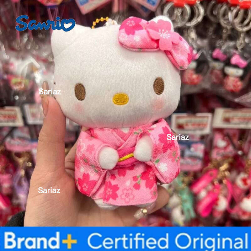 Sanrio Hello Kitty Kawaii Plush Doll Fashion Cartoon Girl Heart Toy Small Pendant Girlfriend Birthday Gift Women Accessories Wholesale H260121