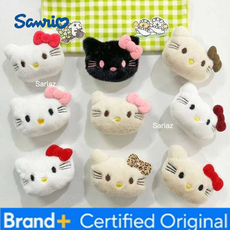 Sanrio Cartoon Anime Cute HelloKitty Plush Doll Handmade DIY Brooch Hairpin Keychains Bag Hat Shoes Socks Accessories Material H260121