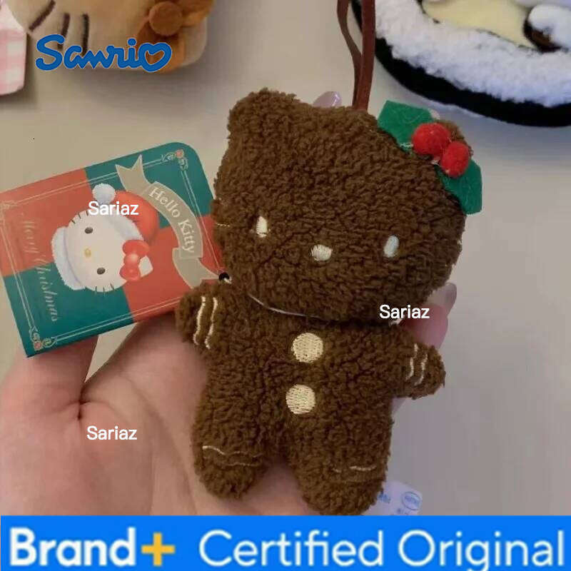 Sanrio Miniso Snario Christmas Hello Kitty Pendant Kawaii Gingerbread Man Plush Doll Ins Korean Cartoon Anime Friends Birthday Gift H2601211
