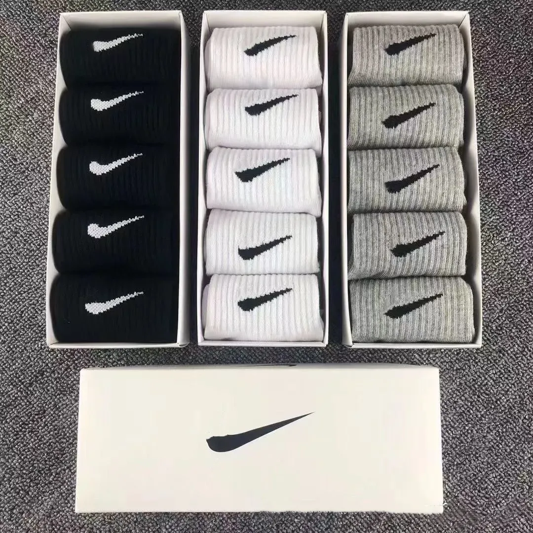 Designers niki socks men's low medium high-waisted pure black white grip socks grey breathable women's cotton socks breathable jogging basketball football socks