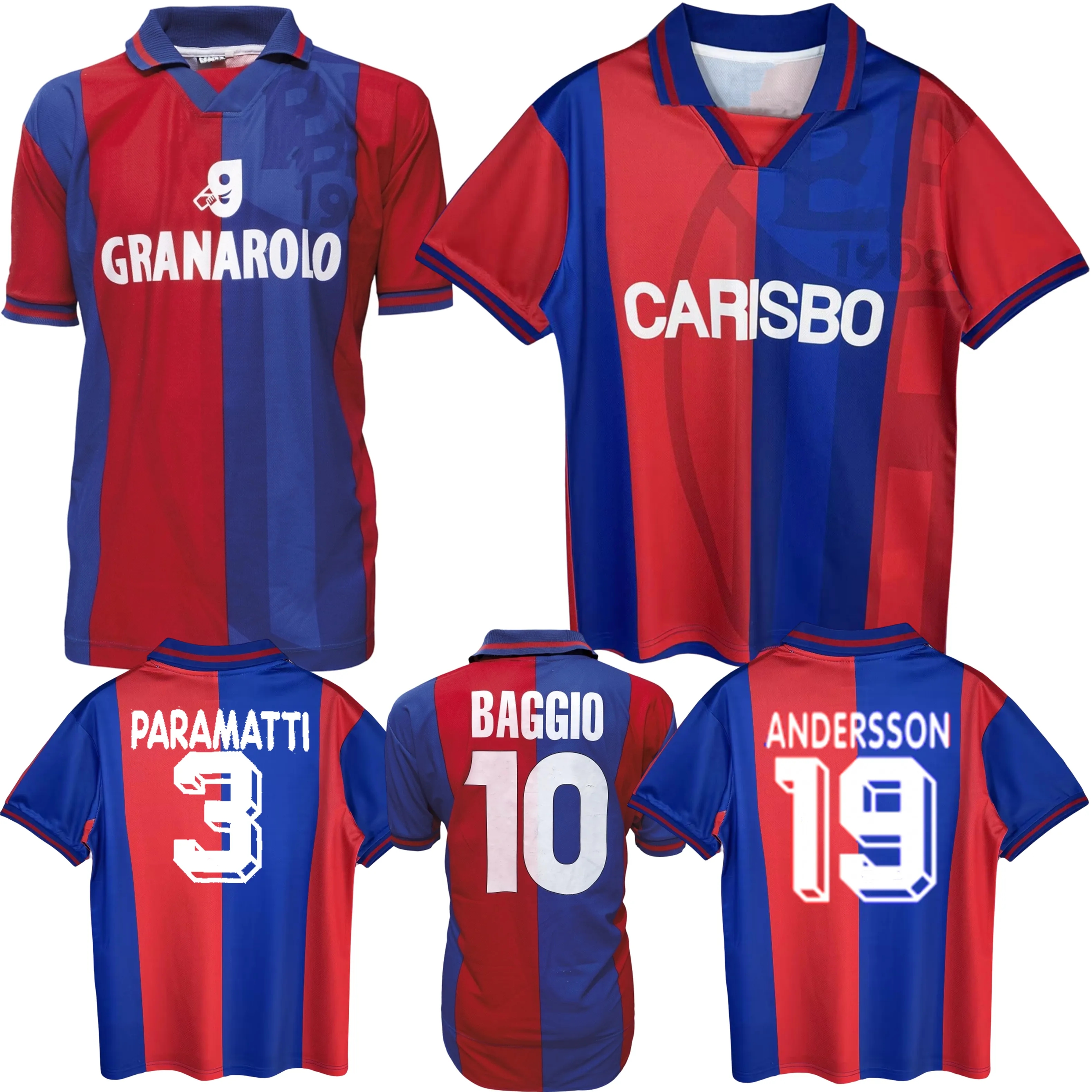 Retro classic Bologna FC Soccer Jerseys 1996 1997 1998 BAGGIO football shirts
