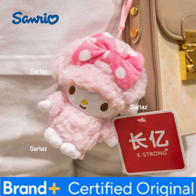 Sanrio Kawaii Pink Piano Sheep Plush Doll Keychain Coin Purse Sweet Girl Cute Backpack Pendant Keyring Decoration Holiday Gifts H260121