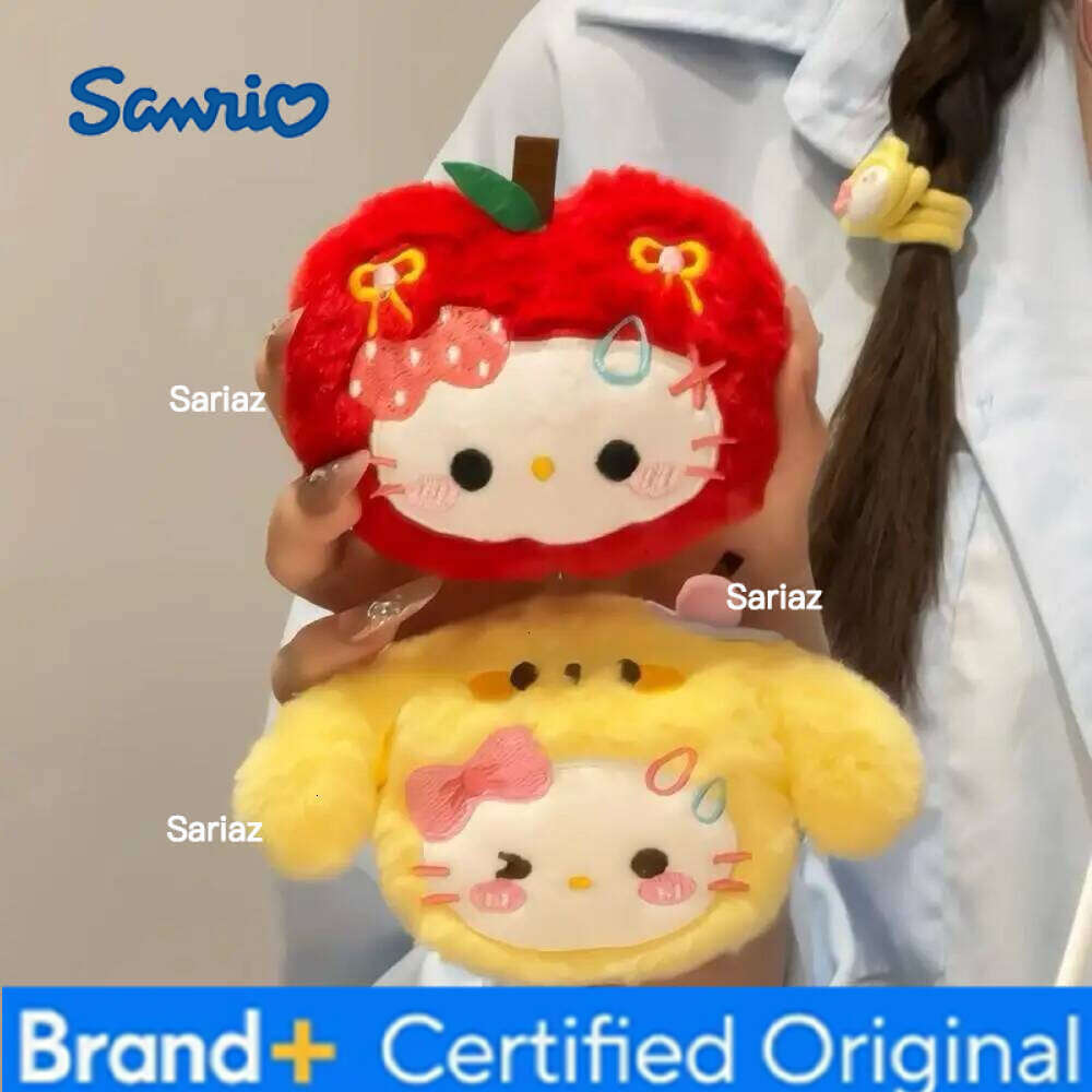 Sanrio Creativity Fruit Hello Keychain Cute Cartoon Kitty Cat Doll Toy Bag Accessories Keychains Hanging Gift H260121
