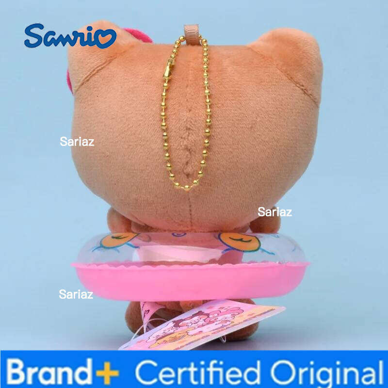 Sanrio Hawaii Hellokitty Keychain Plush Doll keyring Backpack Pendant Comfortable And Soft Girls Toy Gift H260121