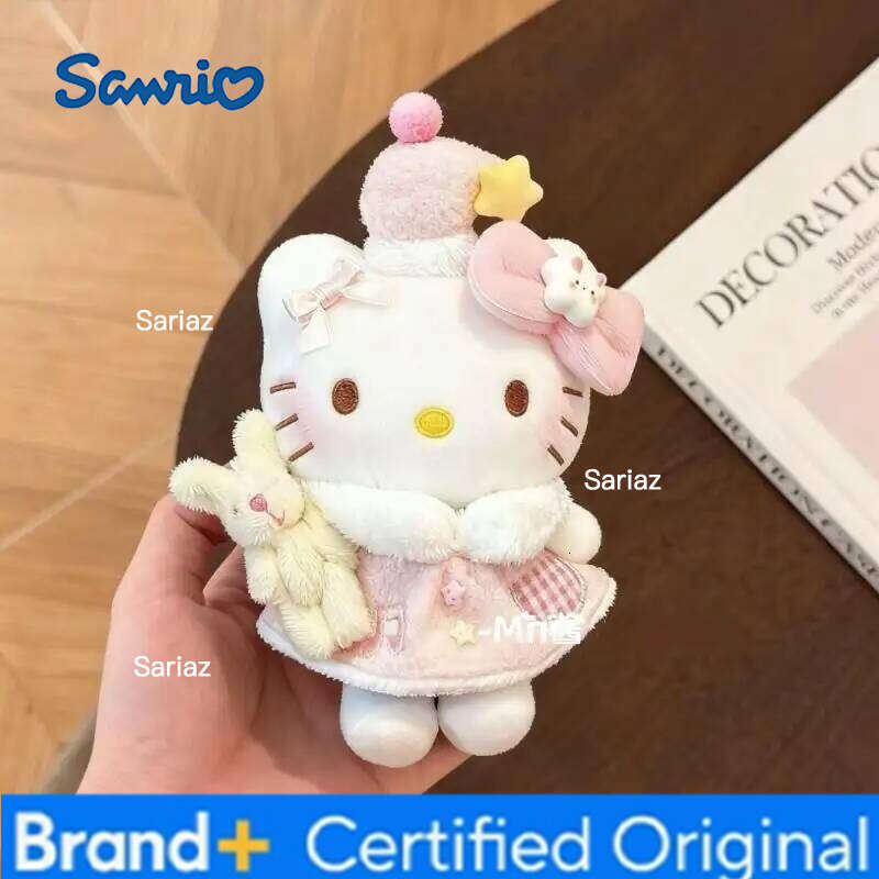Sanrio Kawaii Hello Kitty Decor New Cute Keychain Car Hanging Backpack School Bag Plush Pendant Cartoon Girls DIY Gift H26012111