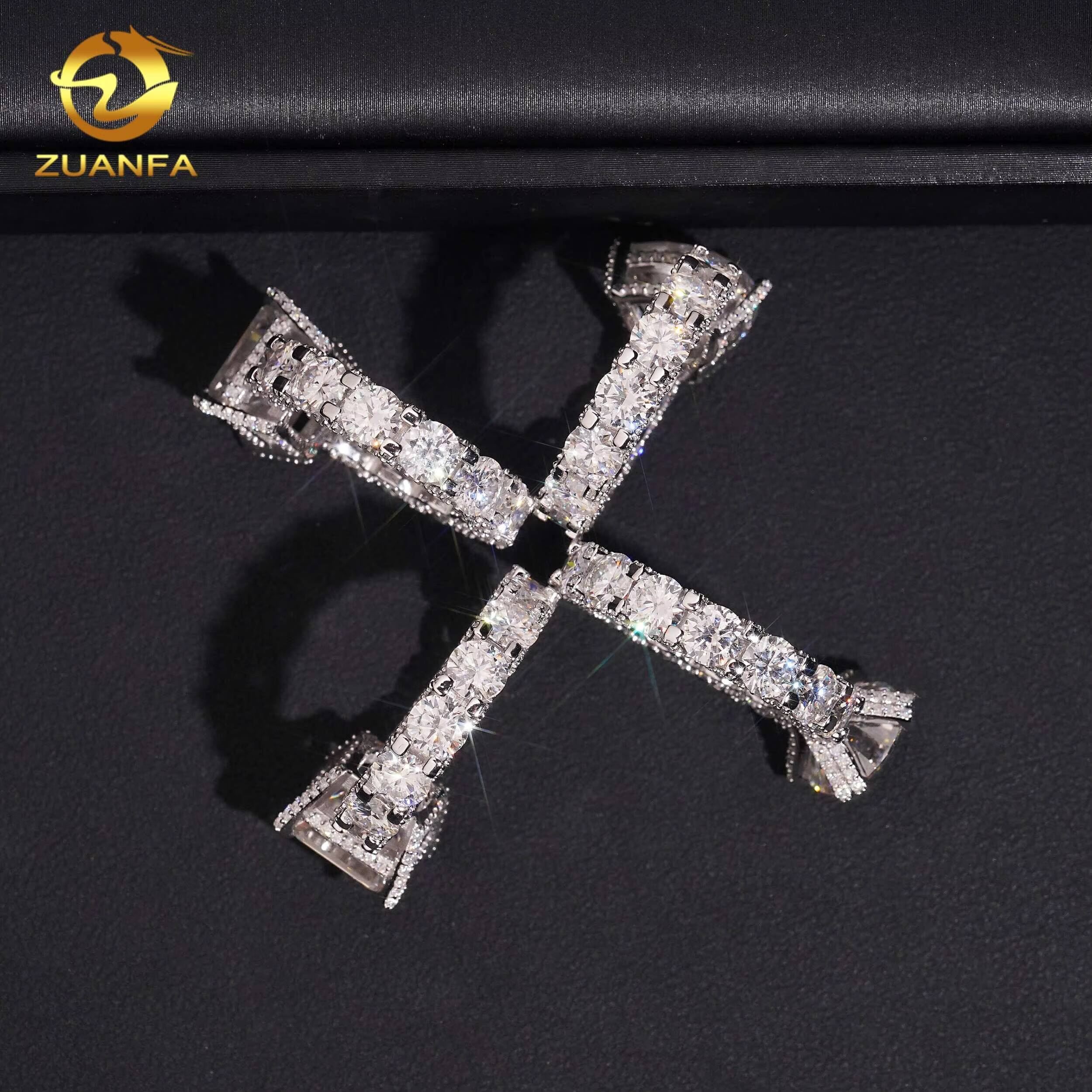 Hot Sale Luxury Hip Hop 925 Sterling Silver VVS Moissanite Pass Diamond Test Iced Out Diamond Wedding Ring