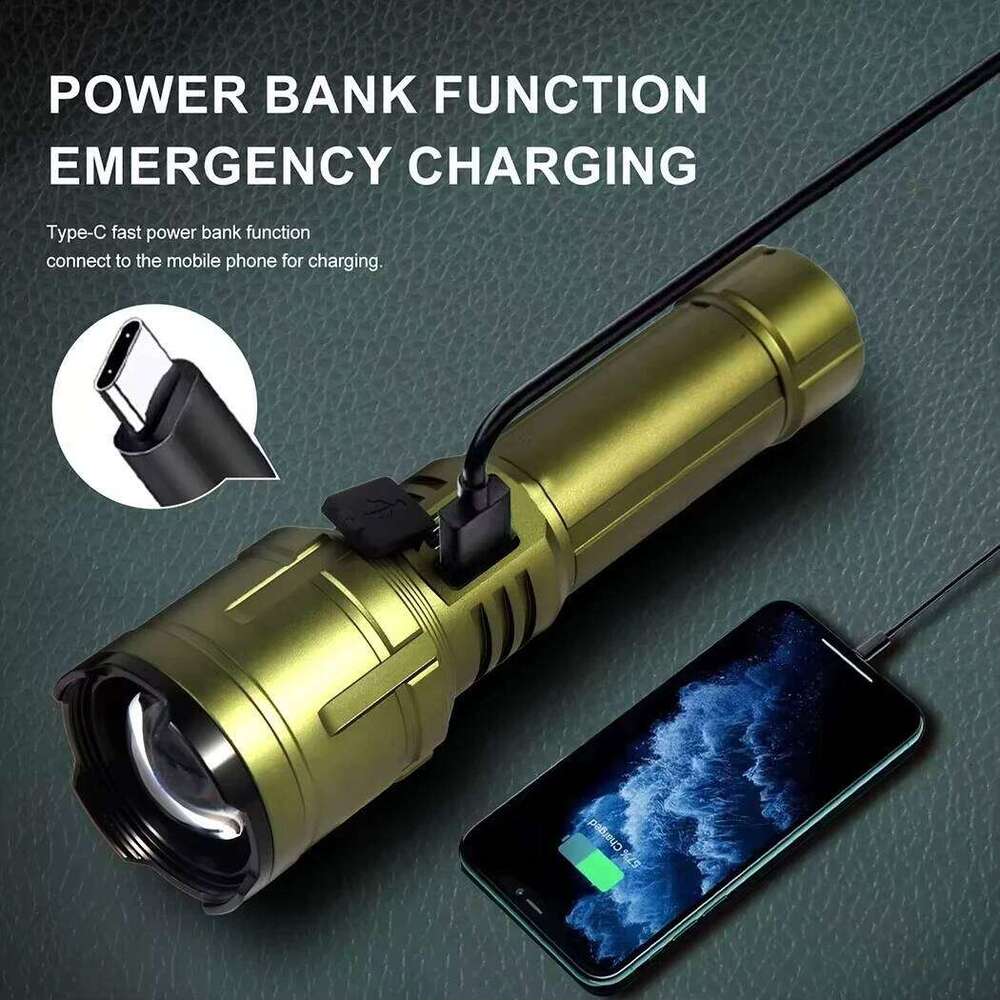 Ultra Powerful Concentrating Ignition Flashlight Waterproof Military Tactical Lamp Outdoor Camping Adventure Torch Z260121