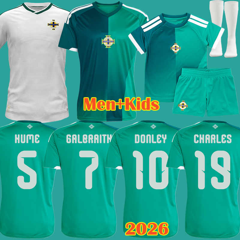 2026 Northern Ireland Soccer jerseys 26 27 PRICE CHARLES HUME DEVENNY GALBRAITH BRADLEY national World Cup Football Shirts Men Kids Kit Uniforms