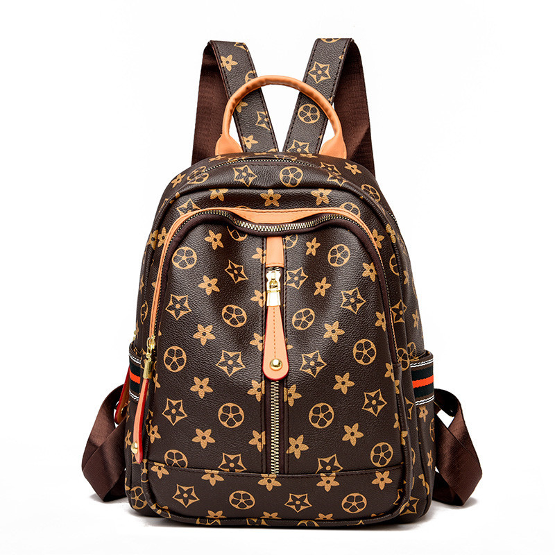 2026 Fashion and Elegant New Printed Design Arrival Women's Backpack Large Capacity Soft Leather High Quality Travel Bag Free Shipping