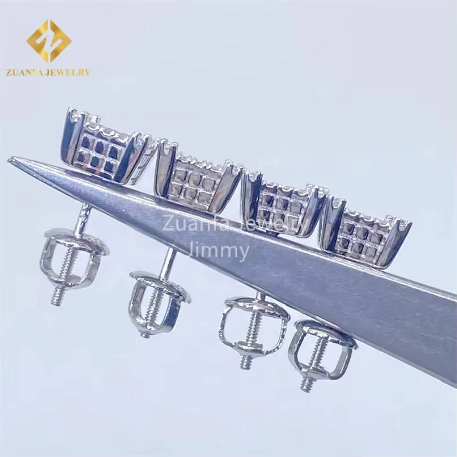 Iced Out Earring Jewelry VVS Moissanite 925 Silver Man Hip Hop Earring Stud Earrings