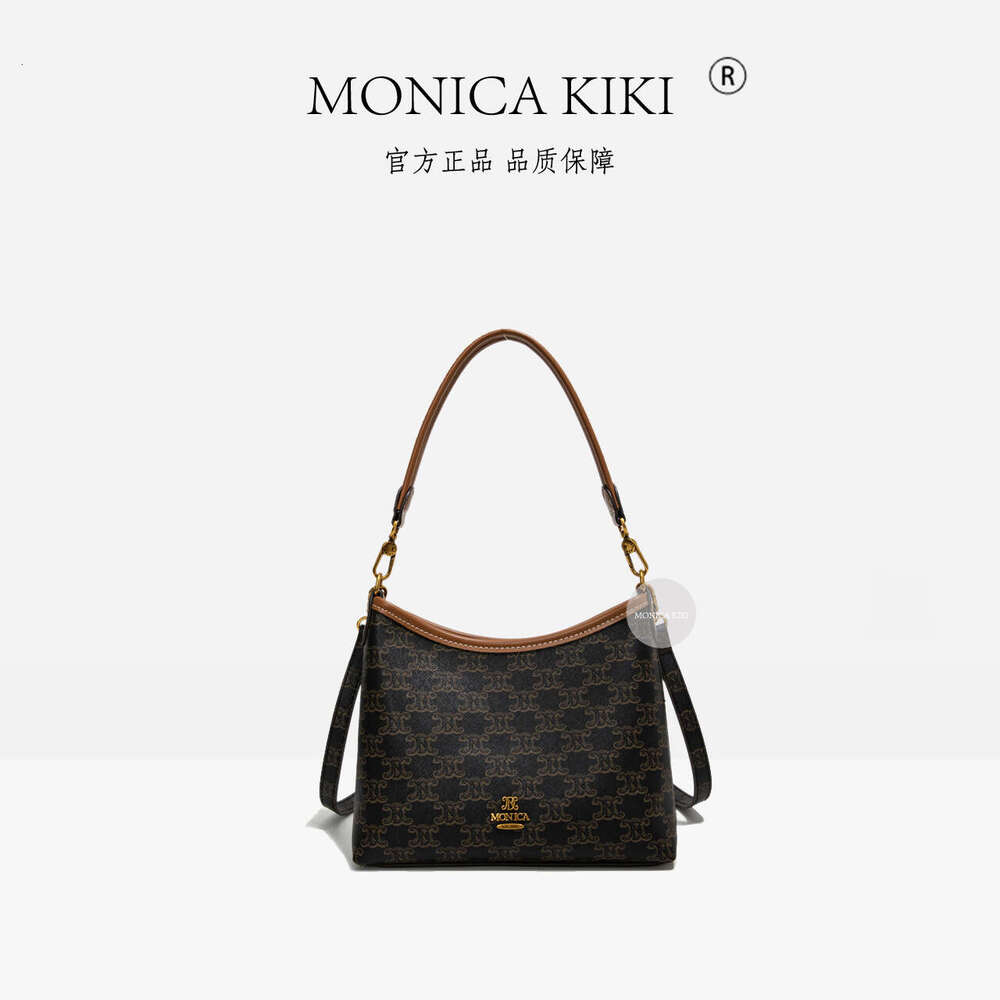Monica kiki European Free shipping Station New Luxury Vintage Tote for Women, Single Shoulder Crossbody, High-End Sense, Basket Bag