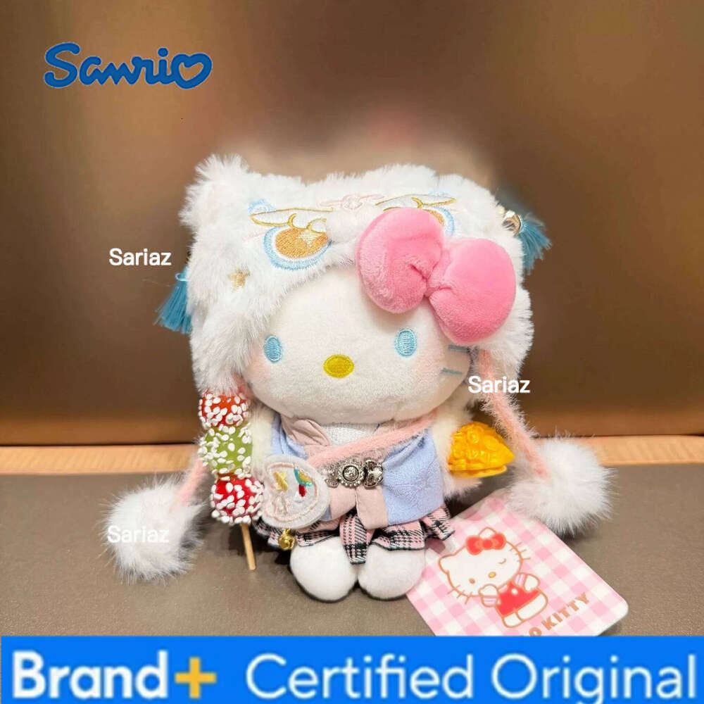 Sanrio 11cm anime Hello Kitty cosplay cross-dressing cartoon plush pendant PP cotton stuffed doll kawaii keychain holiday gift H260121