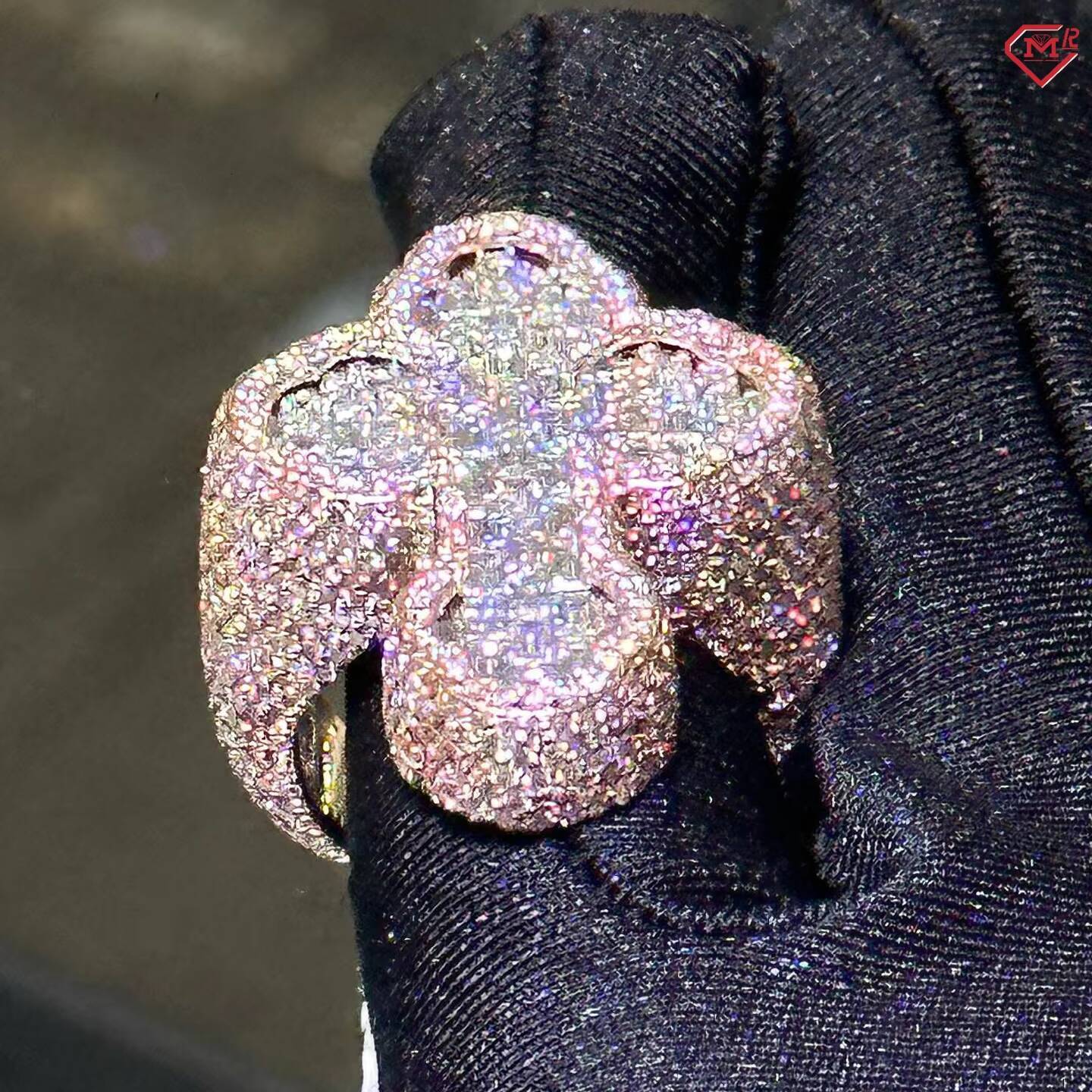 Hot Selling for Men Rapper Hip Hop Cross 925 Sterling Silver Baguette VVS Custom Moissanite Ring