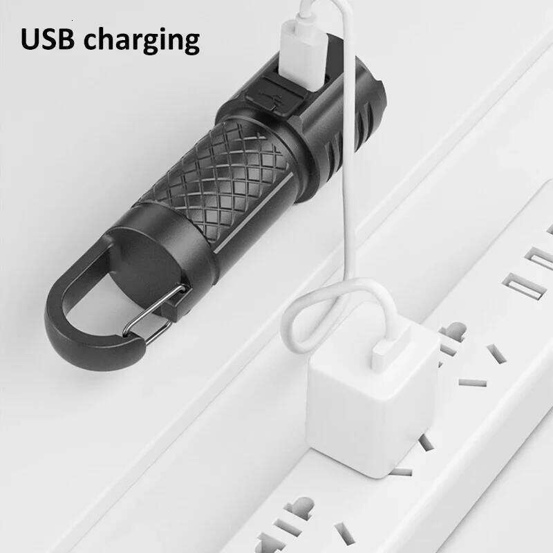 Super Bright 3*LED Flashlight 3 Lighting Modes USB Rechargeable Flashlights Portable Emergency Torch for Camping Hiking Fishing Z260121