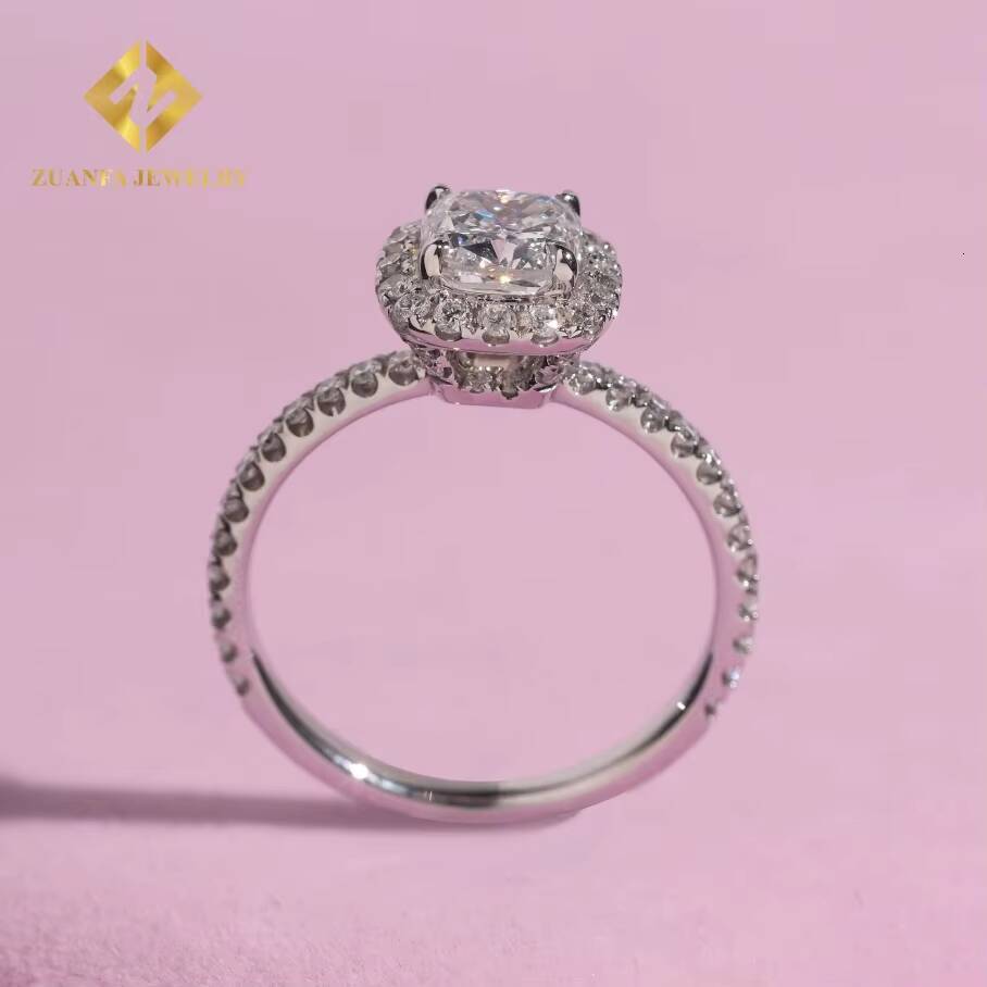 New Fashion Rings Manufacturer Fine Jewelry Luxury 18K Gold Lab Diamond D VVS Promise Wedding Engagement Rings Women